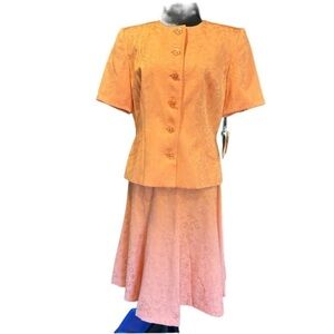 Sag Harbor skirt set. Peach. NWT Size 10. Lined